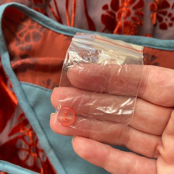 Sundance Abbie Velvet Burnout Button Front Blouse size Medium - Picture 8 of 8